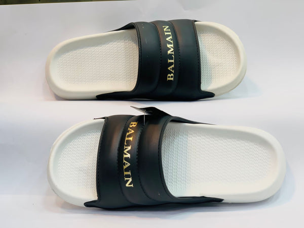 Balmain Men’s Soft Sliders - Black & White