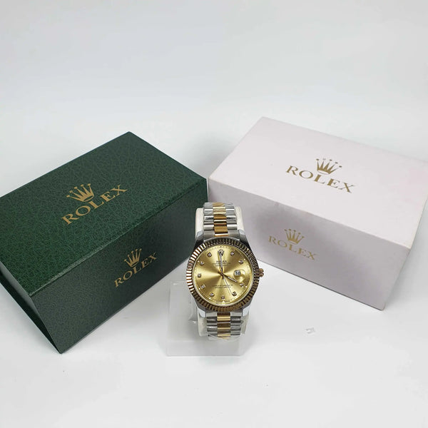 ROLEX OYSTER PERPETUAL DAY DATE GOLDEN/WHITE PREMIUM WATCH ROL19